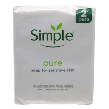 Simple Pure Soap Bar 125g x Pack of 2