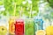 Mason Jars 4 pcs sett,Canning Jars with Sealed and Straw Lid, Ideal for Juice, Jam, Honey and Mojito, Wedding Favors, Shower Favors, Baby Foods