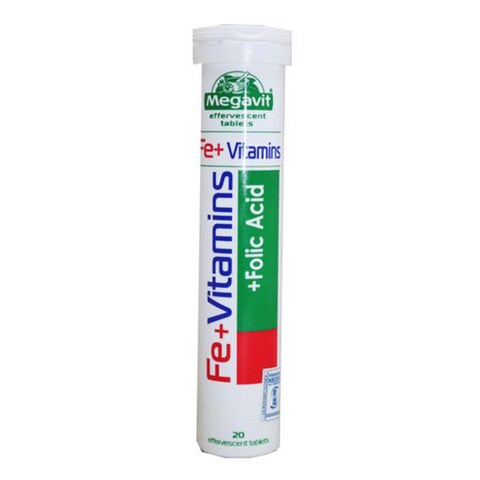 Megavit Fe + Vitamins Eff 20 Tabs