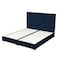In House Cordoba Velvet Bed Frame - Single - 200x100 cm - Dark Blue