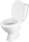 Uni flo High-Quality Toilet Seat Cover White Elongated Lid For Standard Bathroom
