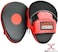 Max Strength Boxing Training Focus Pads Hook Jab Mitts UFC Sparring Punch Bag Gym Fight Workout (Red/White)