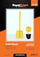 Royalford Toilet Brush With Holder- Rf11188 Weight Toilet Brush Perfect For Cleaning Indian And Western Style Toilets Superior-Quality Cleaning Brush With Long Handle Yellow And Black