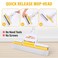 ZALCOON PVA Quadruple Rollers Sponge Mop 33cm, Super Absorbent Foam Sponge Mop   Telescopic Handle, Quick Release Mop-head   Household Cleaning Tool for Kitchen, Multi-Surface Hard Floors (Pack of 3)