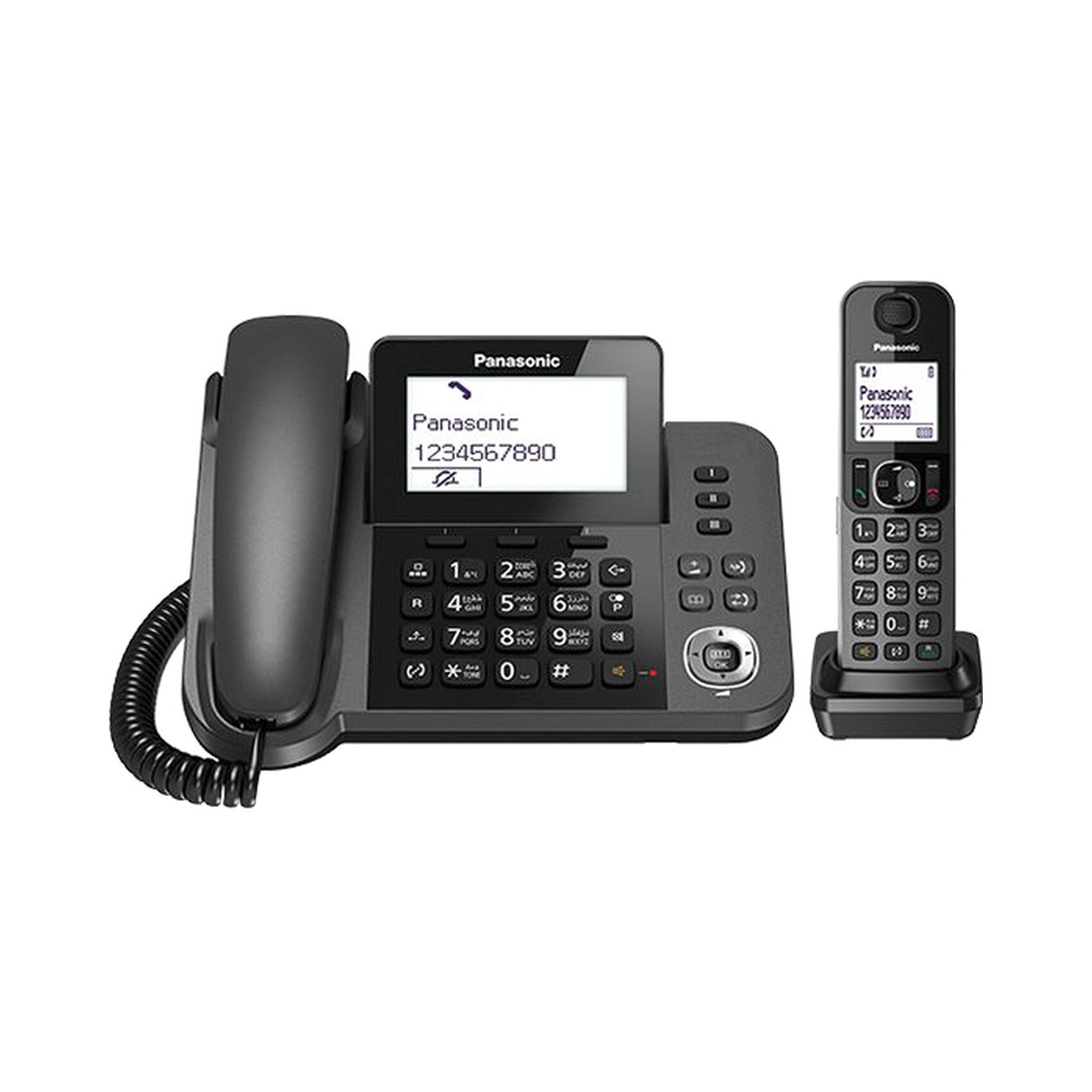 Panasonic Corded And Cordless Phone KX-TGF310UE1 Black