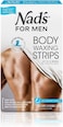 Nad's For Men Ready To Use Body Wax Strips, Wax Strips Men, Mens Hair Removal, Includes 20 Waxing Strips &amp; 2 Post Wax Calming Oil Wipes