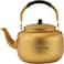 Royalford 4.0L Golden-Finish Aluminum Tea Kettle- RF10769, Rust And Corrosion Resistant Body With Comfortable And Anti-Scald Handle, Induction Compatible, Perfect For Indoor And Outdoor Use, Golden