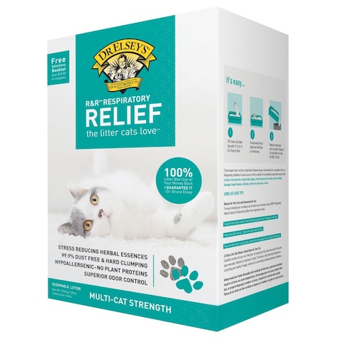 Dr Elsey's Precious Cat Herbal Essence Hypoallergenic Respiratory Relief Clumping Clay Litter 9kg