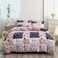 LUNA HOME King size 6 pieces Bedding Set without filler, Pink Color Flower Design