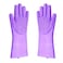 UJUP Dishwashing Gloves Rubber Scrubber: Reusable Silicone Gloves Brush Scrubber - Household Cleaning Tools Dish Washing for Kitchen Bathroom