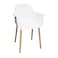 Jilphar Furniture Fiber Plastic Dining Chair with Solid Wooden Leg-  JP1267B