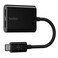 BELKIN Rockstar 3.5mm Audio + USB-C Charge Adapter - 2-Port Adapter - Black