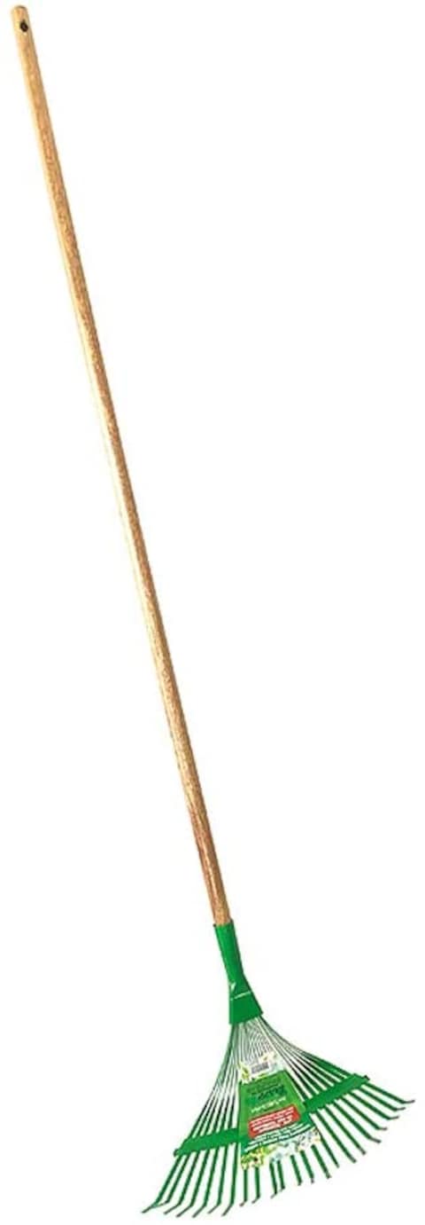 Trapp Brazil Premium Steel Rake with Wooden Handle, Leaf Rake, Garden Tool (FJ 1101)