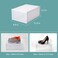 Stackable Shoe Boxes Plastic Clear Shoe Storage, Need to Assemble Yourself,33*23*14cm, 12 pack, White
