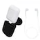 Generic - Protective AirPods Case Soft Silicone Charging Cover Pouch Case Sleeve with Cable - Black