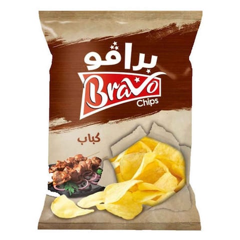 برافو بطاطس شيبس بالكباب، 80 جرام