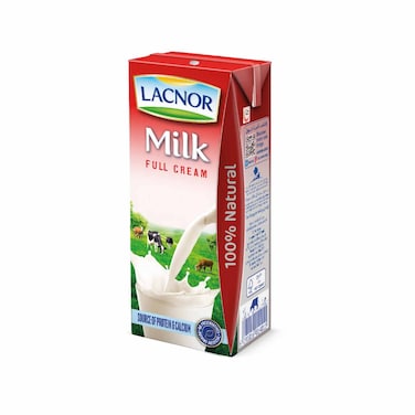 Lacnor Essentials Full Cream Milk, 180ml