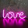 LOVE Sign Neon LED Light Pink 35x13cm