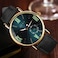 AFRA TRITON GENTS WATCH ROSE GOLD CASE BLUE DIAL BLACK LEATHER