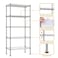 HEXAR&reg; 5-Tier Wire Storage Shelving Rack Heavy Duty Metal Organizer Wire Rack with Leveling Feet Adjustable Shelves for Home, Bathroom, Kitchen, Office, Garage 5 Shelves Metal Storage Rack (SILVER)