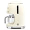 Smeg 50&#39;s Style Drip Filter Coffee Machine DCF02CRUK Cream 1050W