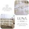 Luna Home Queen size 6 pieces, duvet cover set, golden leaf design.