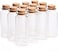 Danmu 30ml 1.18" X 2.75" Mini Glass Bottles, Jars With Wood Cork Stoppers, Tiny Glass Jars, Wishing Bottles, Message Bottle For Wedding Favors, Halloween Decorations, Baby Shower Favors (12Pcs)
