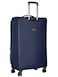 Eminent Unisex Soft Travel Bag Medium Luggage Trolley Polyester Lightweight Expandable 4 Double Spinner Wheeled Suitcase with 3 Digit TSA lock E788 Navy Blue