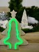 Wooden Neon Festive Tree Light 21x17cm