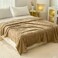 Luna Home 3D Imitation Butterfly Fleece Soft Blanket, Camel color.