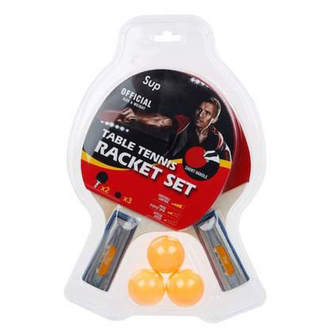 Sports Supreme Table Tennis Racket with Ball Set Multicolour 5 PCS