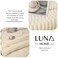 Luna Home Throw Striped Blanket Super Soft, White Color