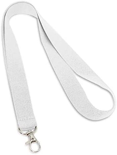 Giftex 20Mm Width Polyester White Lanyard X 100 Pcs
