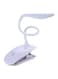 Beauenty - USB ABS Touch Sensor Clip Beside Table Lamp White 5x12centimeter