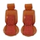 Generic Car Seat Chair-Premium Quality Wood Beaded Seat Cover Cooling Ventilated Mesh Lumbar Back Brace Massage Support Cushion (Brown/Mixed Design) 2 Pcs