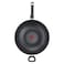 Tefal Cook Easy Non-Stick Aluminium Chinese Wok Pan With Glass Lid Black 32cm