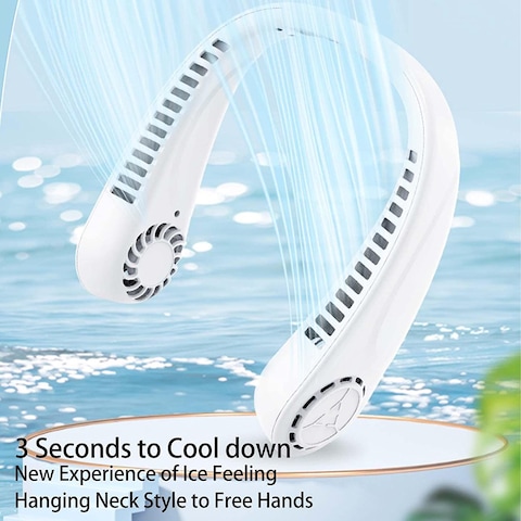Generic Hands-Free Neck Fan - USB Rechargeable Personal Neck Fan, Headphone Design, Rechargeable, USB Powered Neck Fan For Outdoor Indoor