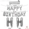 Party Propz Happy Birthday Balloons Decoration Kit Set Items Combo With Helium Letters Foil Balloon Banner, Latex Metallic Decor -43Pcs