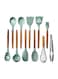 Generic 11-Piece Silicone Cooking Utensil Set Green Wisk, Brush, Tong, Spoon, Skimmer, Spatula, Holder