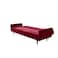 In House Montella 2 In 1 Sofabed Velvet Upholstered - Burgundy