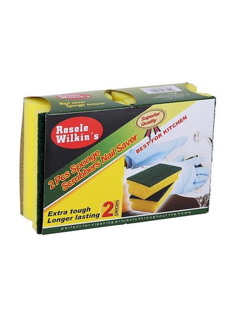 Royalford Sponge Scrubber Yellow/Green One Size