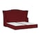 In House Taj Mahal Velvet Bed Frame - Single - 200x100 cm - Burgundy