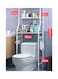 3 Shelf Towel Storage Rack Organizer Over The Toilet Bathroom Space Saver White 50 X 25 X 160cm