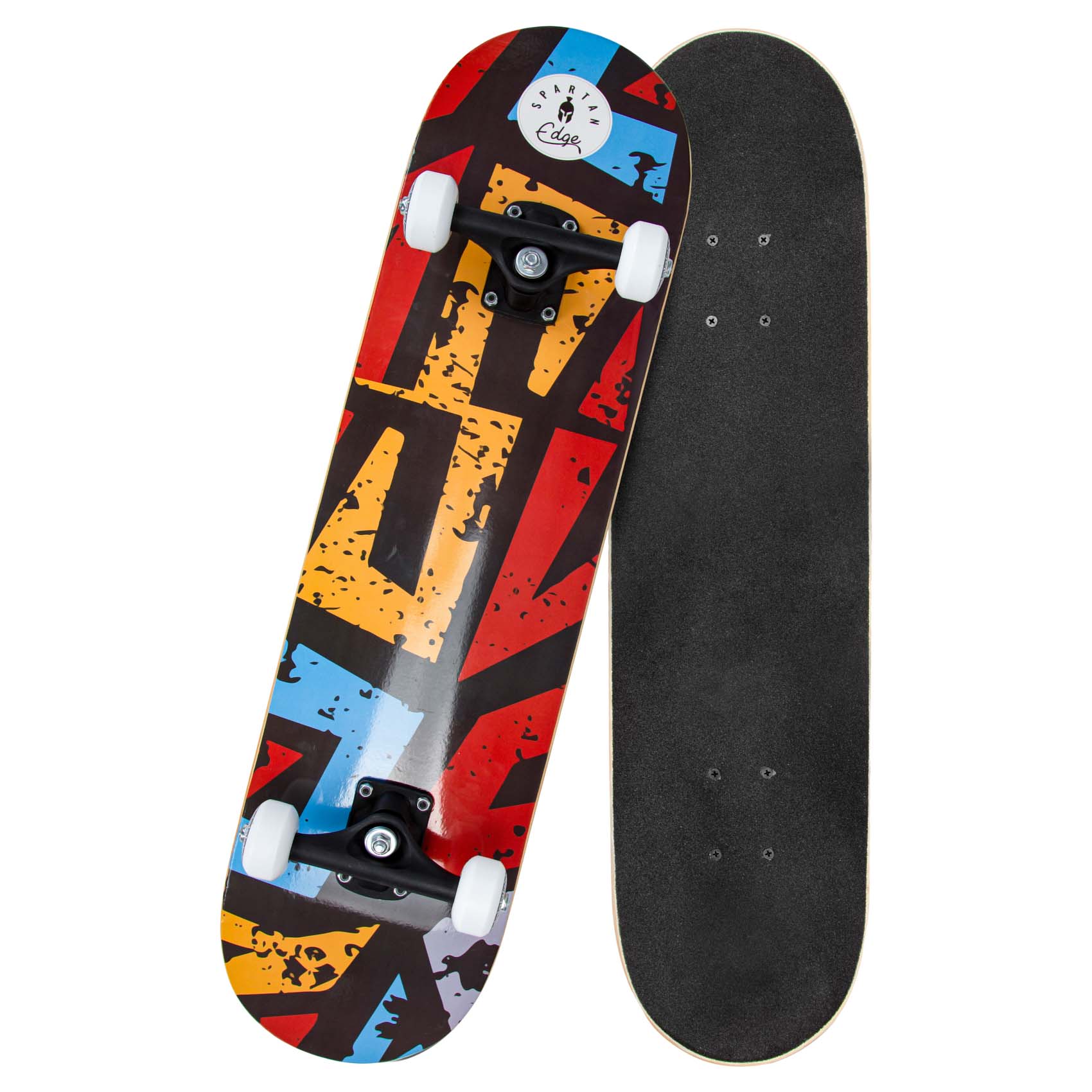 WhiteFang Komplett-Skateboard – 31x7,88 Zoll, 7-lagiger Ahorn, Double-Kick, Für Anfänger & Kinder