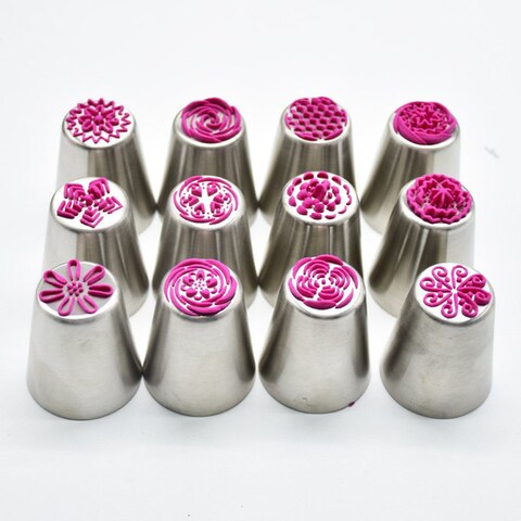 Generic 12-Piece Russian Tulip Cake Decorating Icing Piping Nozzles
