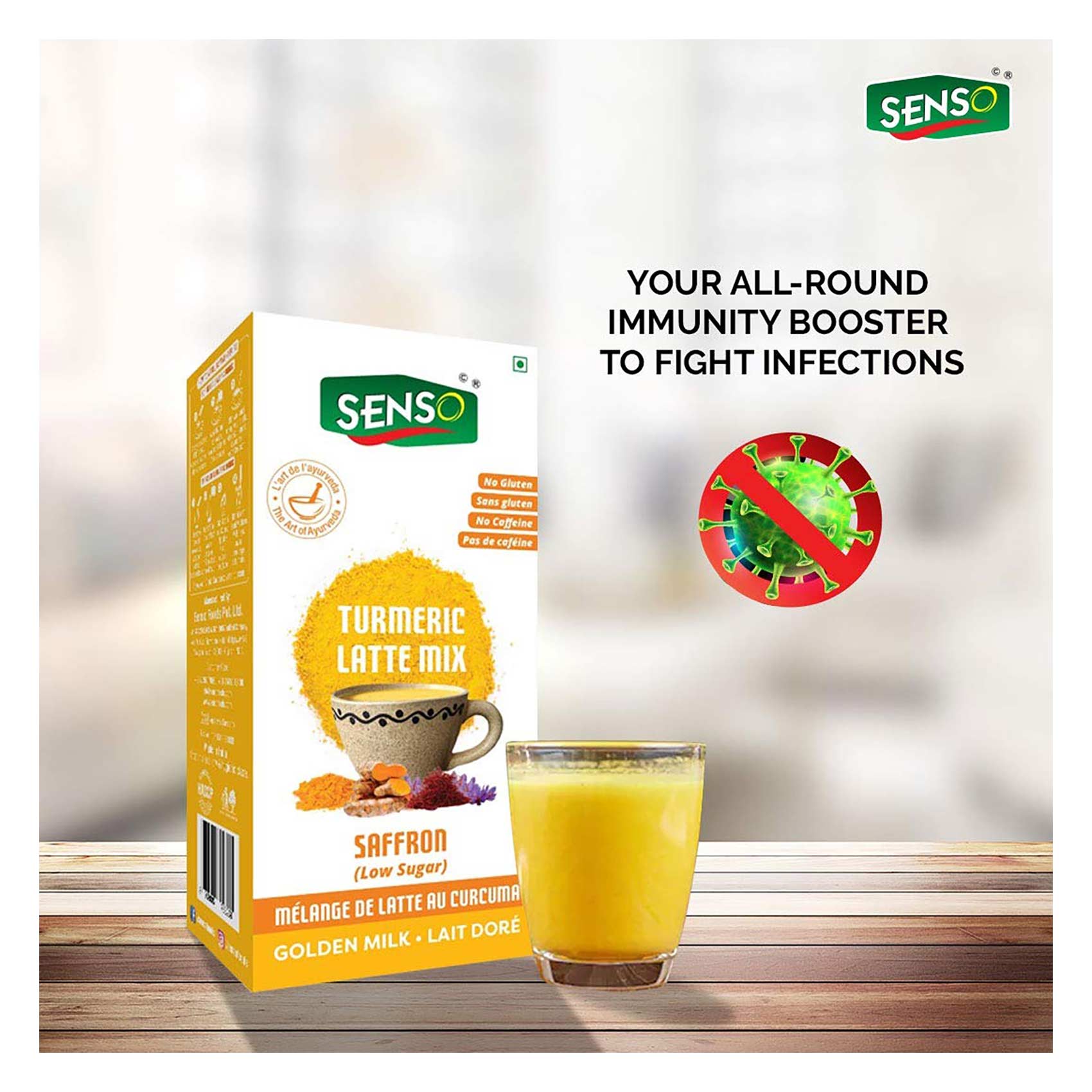 Senso Latte Mix Turmeric and Saffron 20 Gram 6 Bag product thumbnail 5