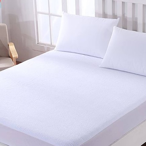 In House 100% Waterproof Cotton Mattress Protector With Rubber Edges - 200x150cm