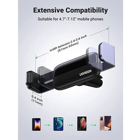 UGREEN Air Vent Car Mount Phone Holder for 4.7-7.2 inch screen phone