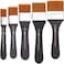Paint Brushes Set, DELFINO 5 Piece Flat Brush Set, Multi-Purpose Assorted Size Wall Brushes, Flat Paintbrush, Flat Artist Paint Brush for Home Brushes Barbecue Oil Painting and Furniture Paints