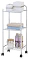 Zenments, 2-Shelf and Wire Basket Trolley, Chrome,  32Wx28Dx77H cm, HTC-ZEN-259